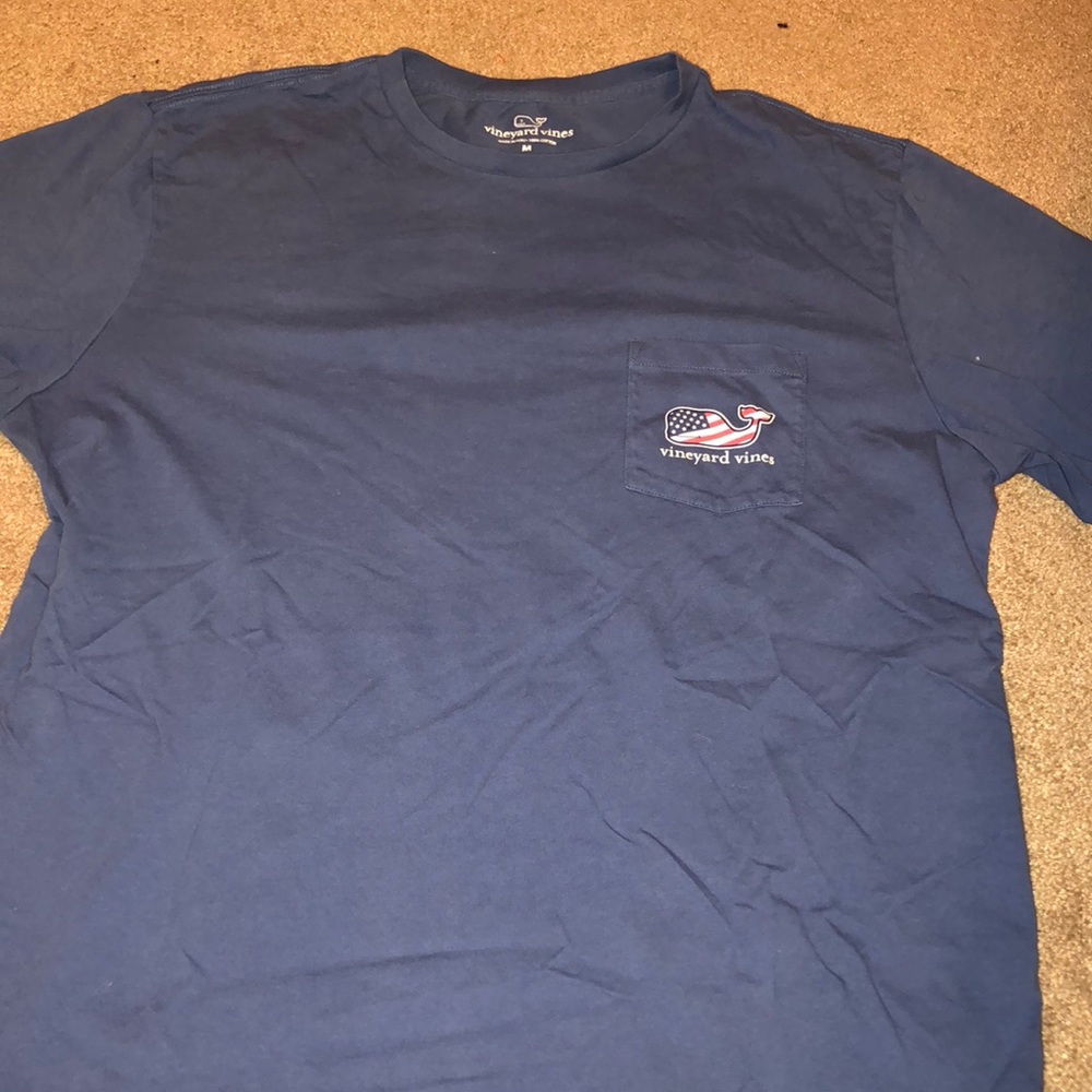 Blue Vineyard Vines American Flag T-shirt